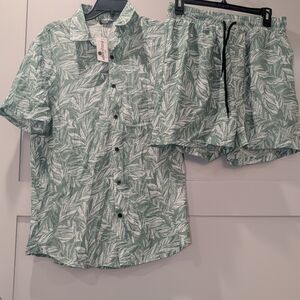 Coofandy Men's Short And Shirt Set - S